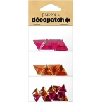 Cabochons Decopatch Triangle Rose orange